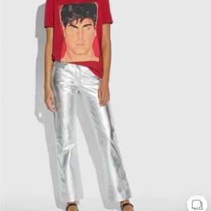 Coach Metallic Leather Pants